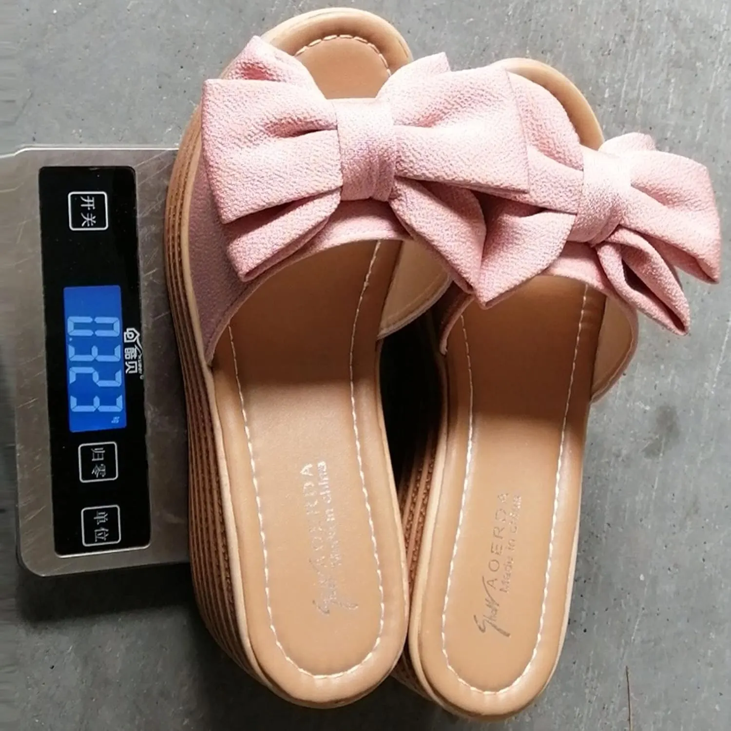 oiangi Sandals for Women Dressy, 2021 Comfy Bow Flats Casual Platform Slope Heels Summer Beach Flip Flops Slippers
