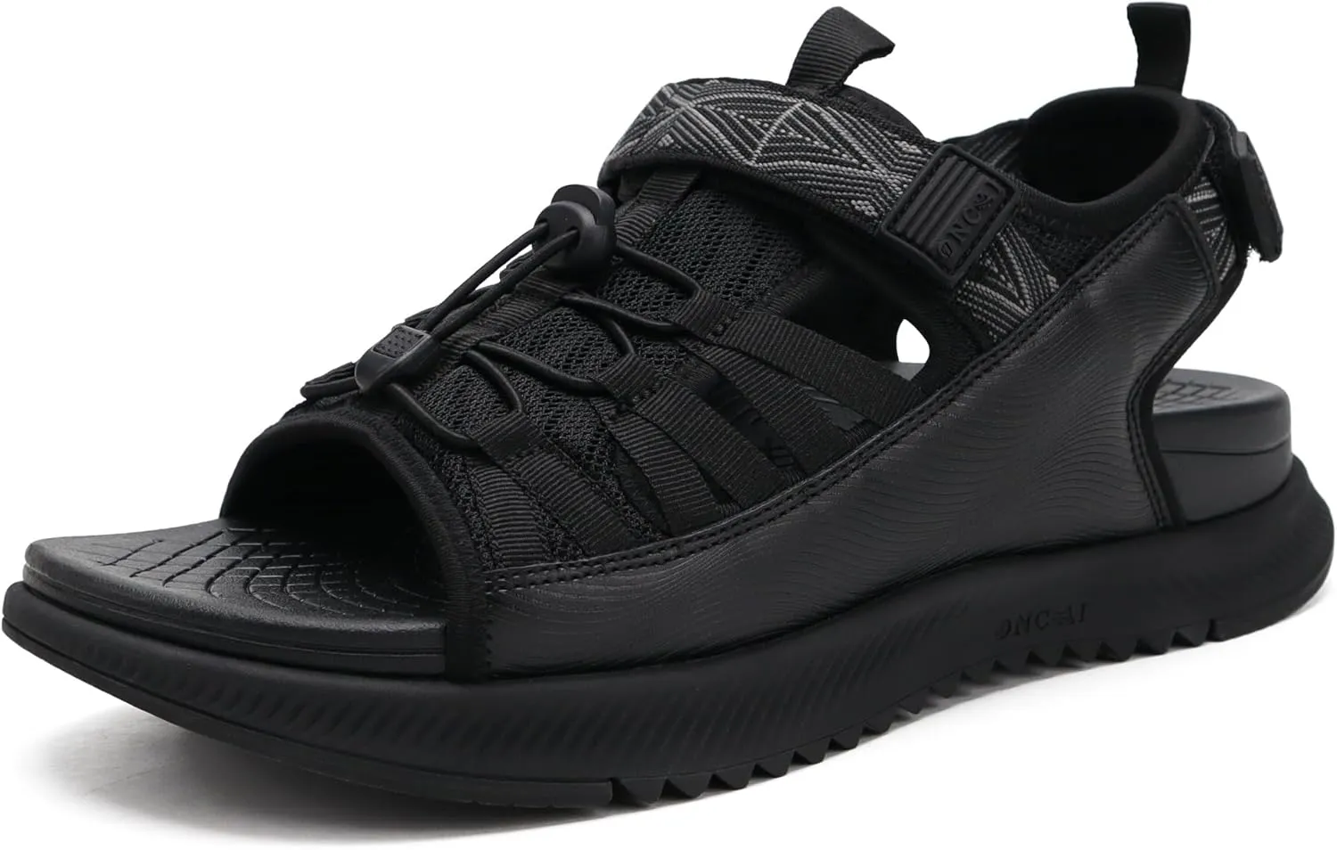 ONCAI Men Hiking Sandals, Arch Support Walking Sandals with Outdoor Orthotic Footbed for Plantar Fasciitis, Hombre Sandalias Recovery Sport Size 7-14