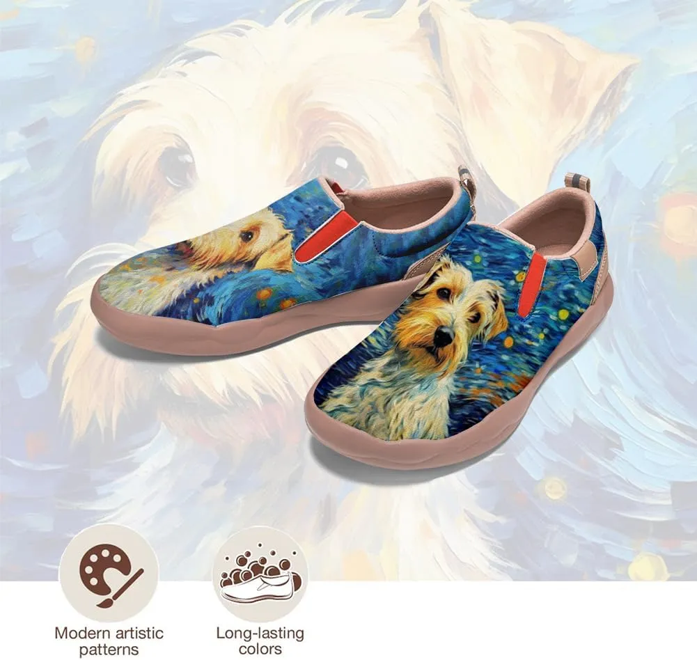 Onehorse Women's Slip-On Walking Casual Loafers Comfortable Painted Travel Shoes