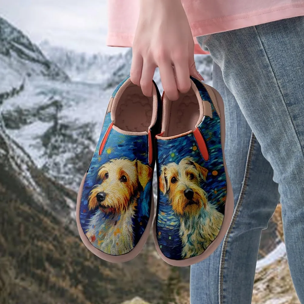 Onehorse Women's Slip-On Walking Casual Loafers Comfortable Painted Travel Shoes