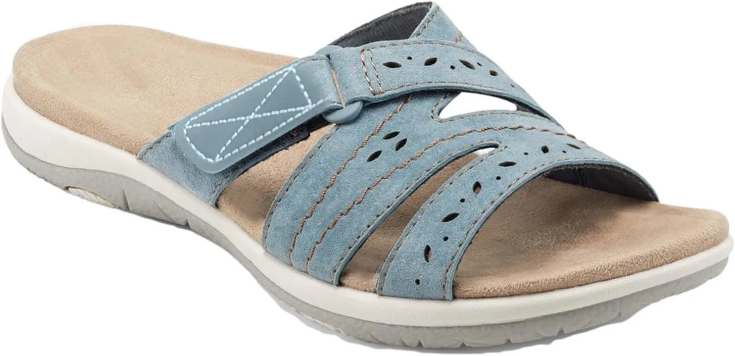 Open Toe Wedge Low Heels Sandals for Women Summer Casual Comfortable Slip On Slippers Arch Support Outdoor Beach Shoes