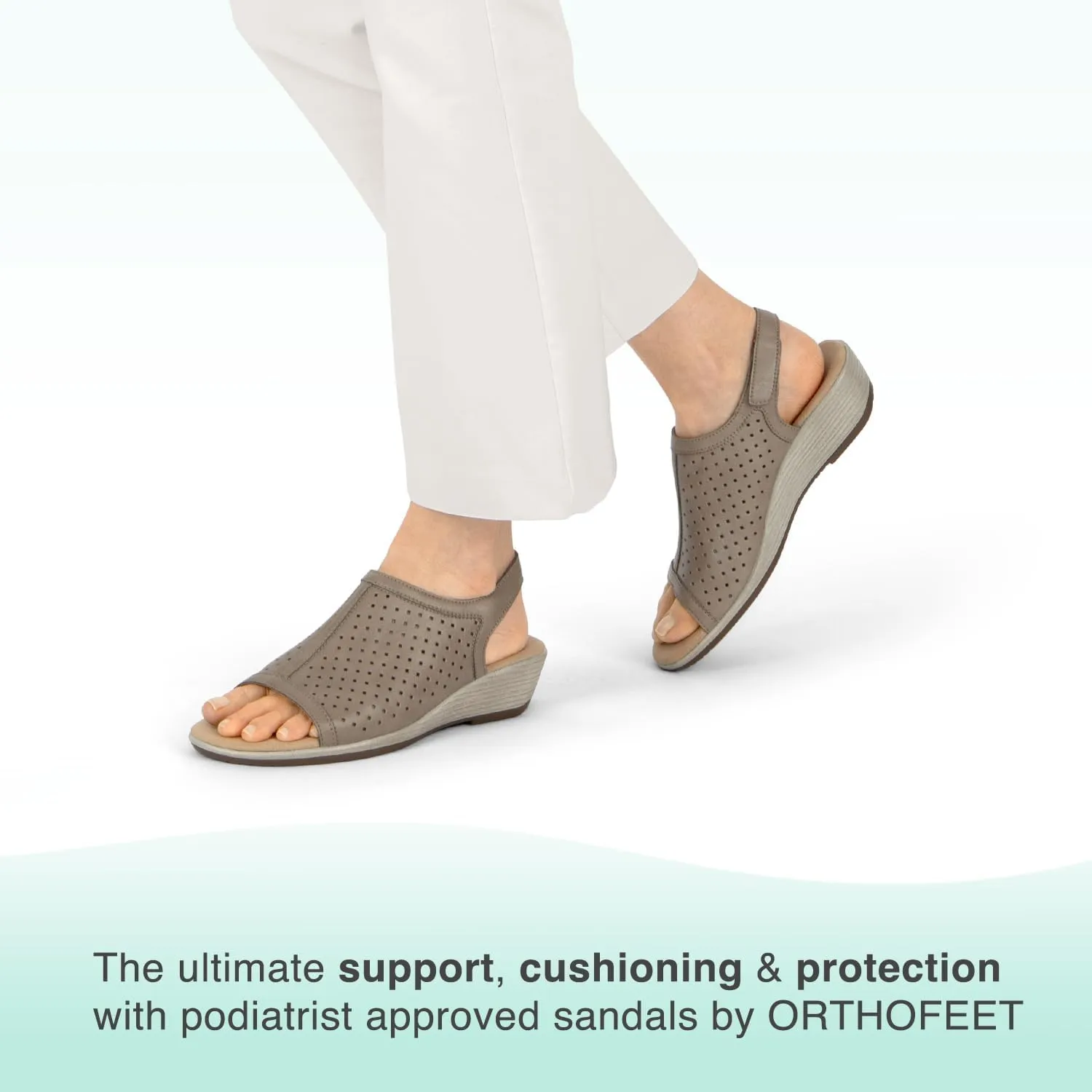 Orthofeet Women's Orthopedic Leather Hazel Sandals