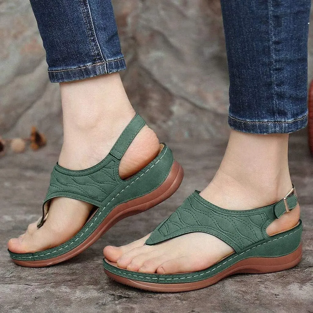 Orthopedic Flip Flops for Women with Arch Support Recovery Sandals Comfortable Walking Shoes Summer Beach Casual Lightweight Yoga Mat Cushion Thong Sandals