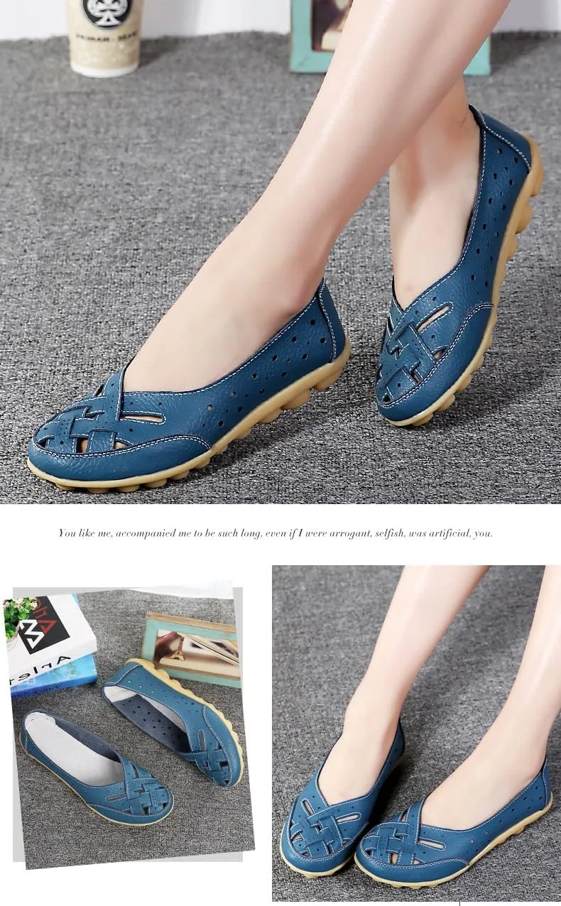 Orthopedic Loafers for Women, Orthopedic Loafers in Breathable Leather, Women's Orthopedic Shoes Sandals
