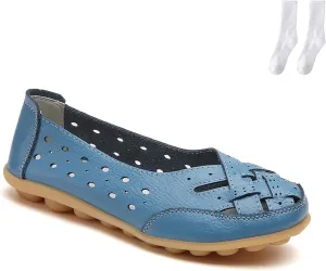 Orthopedic Loafers for Women, Orthopedic Loafers in Breathable Leather, Women's Orthopedic Shoes Sandals