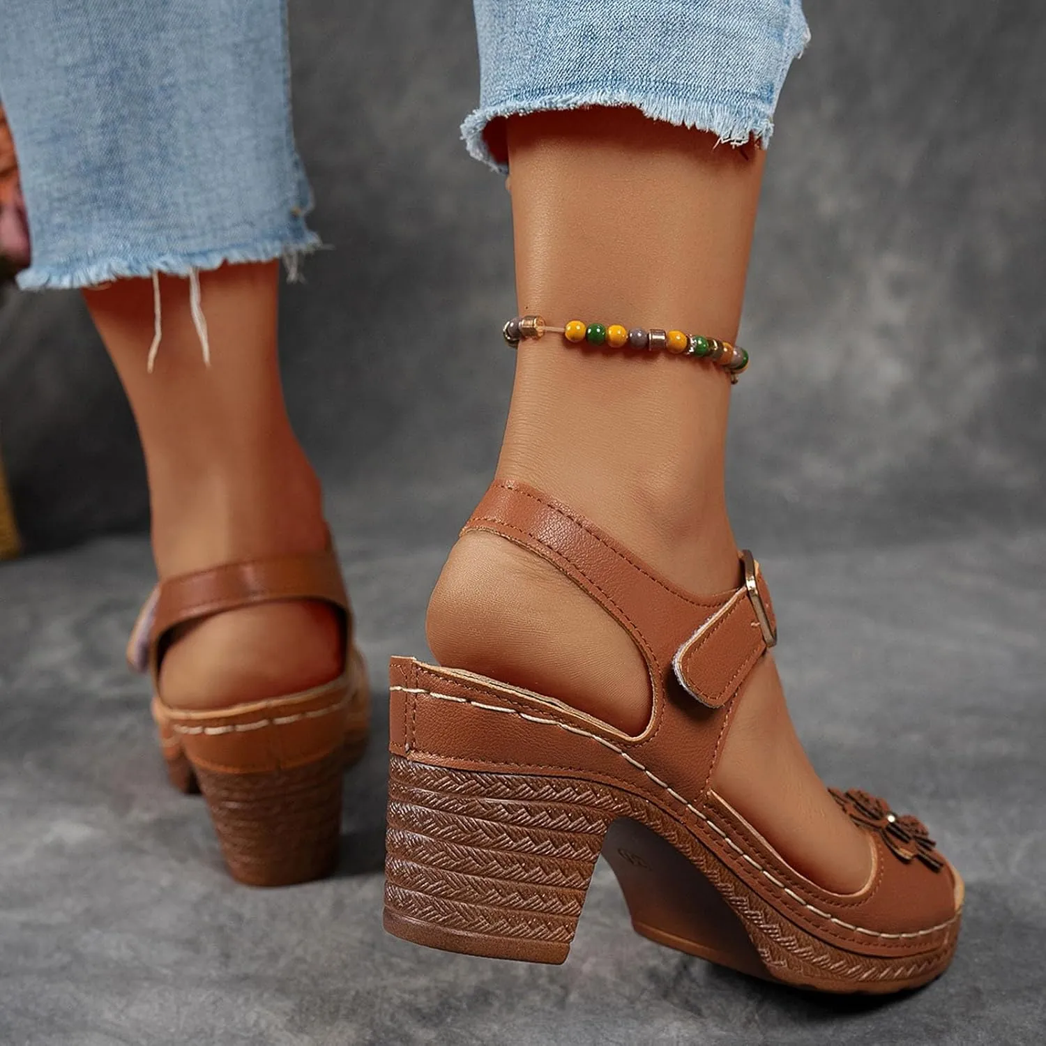 Orthopedic Sandals for Women 2025:Comfortable Dressy Womens Wedge Sandal Summer Walking Wedges - Casual Platform Shoes with Adjustable Hook Loop