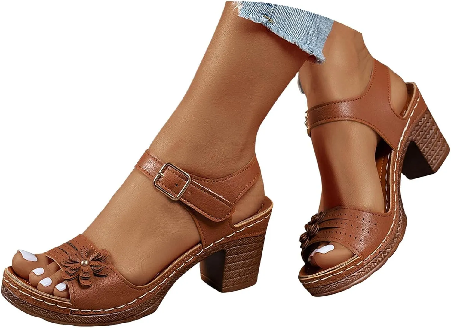 Orthopedic Sandals for Women 2025:Comfortable Dressy Womens Wedge Sandal Summer Walking Wedges - Casual Platform Shoes with Adjustable Hook Loop