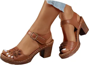 Orthopedic Sandals for Women 2025:Comfortable Dressy Womens Wedge Sandal Summer Walking Wedges - Casual Platform Shoes with Adjustable Hook Loop