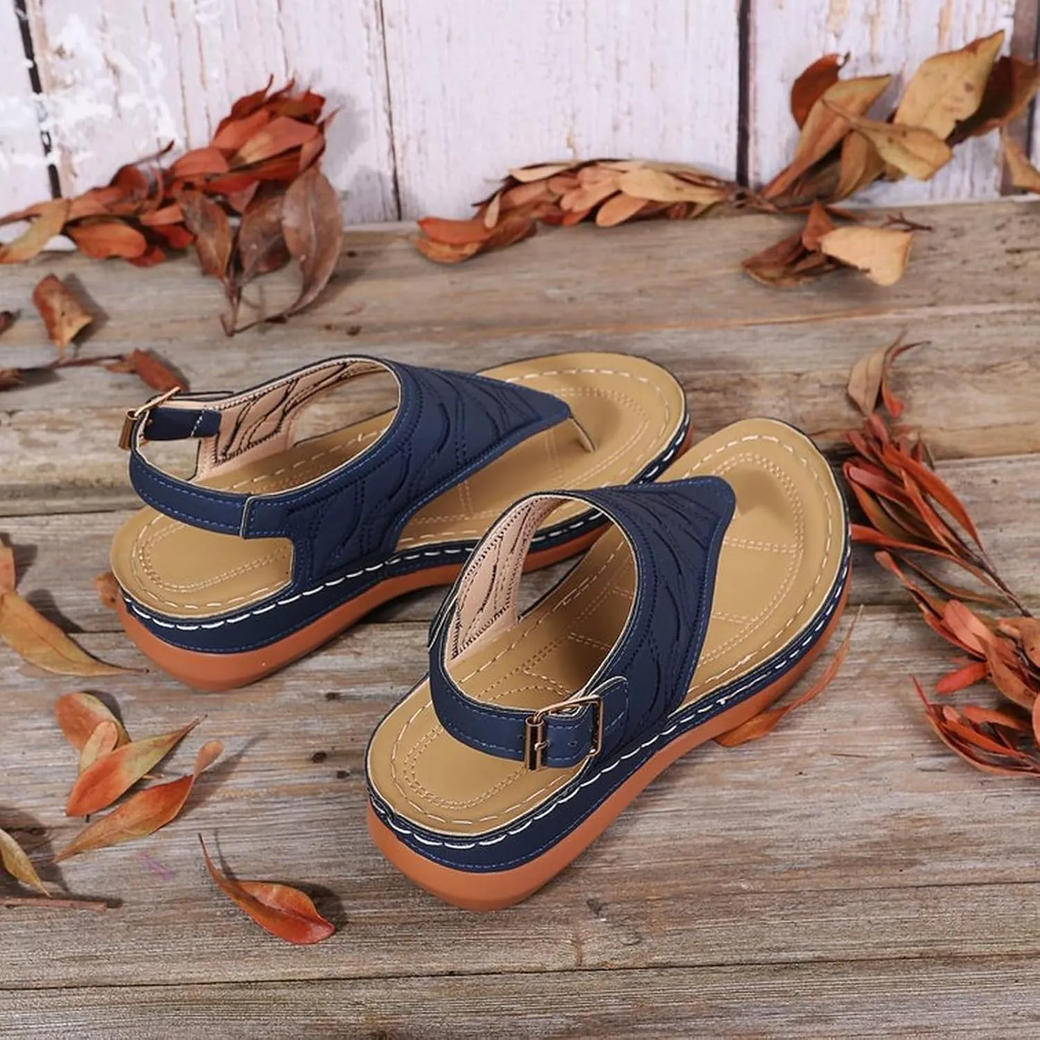 Orthopedic Sandals for Women Sandals Closed Toe Wedge Shoes Dressy Summer Beach Slides Walking Flip Flops for Women Ankle Strap Slip On Platform Sandals Comfortable Womens Orthopedic Sandal
