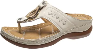 Orthopedic Sandals for Women Wide Width Flip Flops Beach Wedge Womens Wedge Sandal Comfortable Closed Toe Arch Support Womans Slides Orthopedic Shoes Summer Dressy Dressy Orthotic Shoe