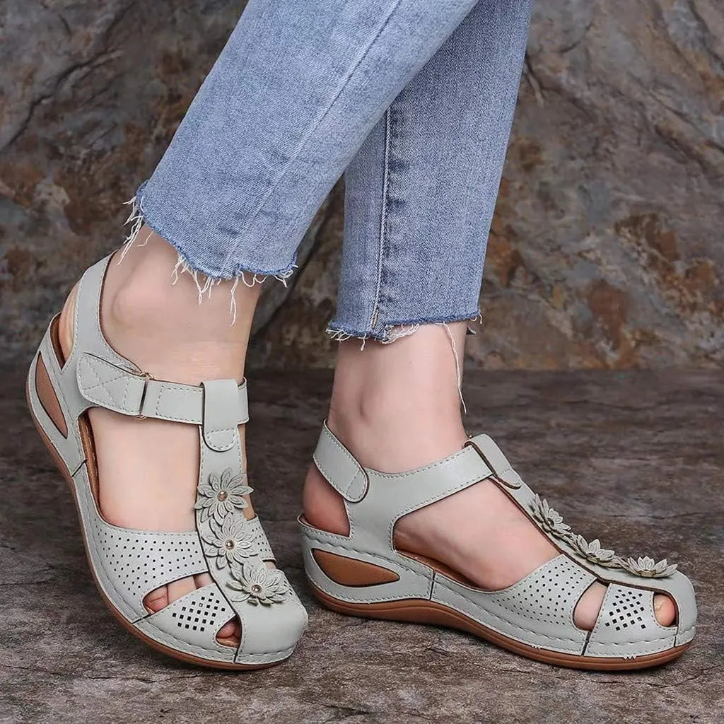 Orthopedic Sandals for Women Wide Width Flip Flops Beach Wedge Womens Wedge Sandal Comfortable Closed Toe Arch Support Womans Slides Orthopedic Shoes Summer Dressy Dressy Orthotic Shoe