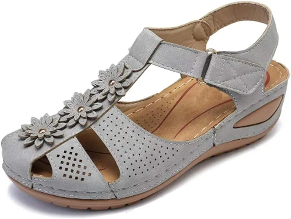 Orthopedic Sandals for Women Wide Width Flip Flops Beach Wedge Womens Wedge Sandal Comfortable Closed Toe Arch Support Womans Slides Orthopedic Shoes Summer Dressy Dressy Orthotic Shoe