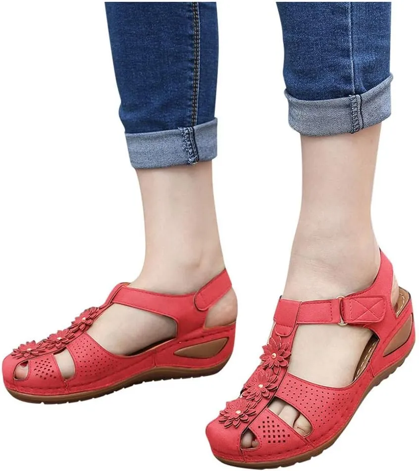 Orthopedic Slides for Women with Arch Support Summer Sandals Comfortable Walking Shoes Lightweight Adjustable Straps Beach Casual Outdoor Recovery Footwear