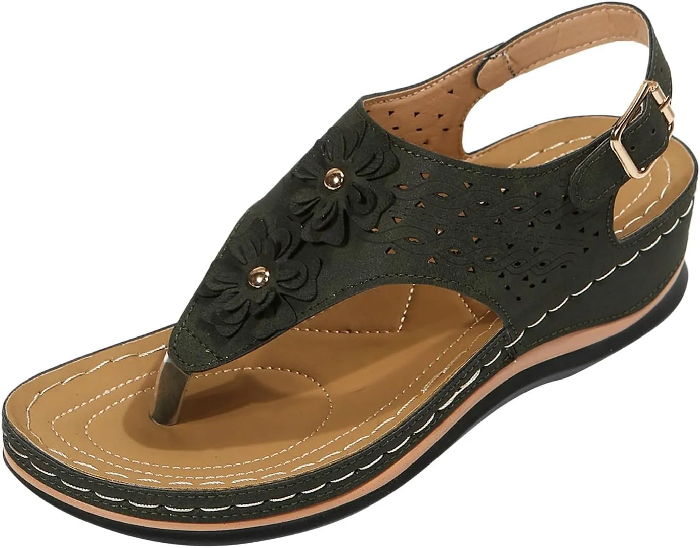 Orthopedic Summer Sandals for Women with Arch Support Walking Shoes Comfortable Adjustable Straps Lightweight Beach Casual Outdoor Plantar Fasciitis Relief