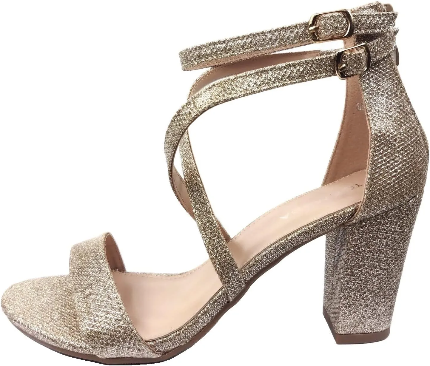 Over The Toe Cross Strap Block Heel Open Toe Dress Sandal