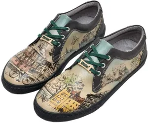 Personalize Your Life Cord - Lace Up Printed Women Sneakers - Chic, Elegant and Casual Style - Vegan, Environmentally Friendly and Handmade - Breathable Design