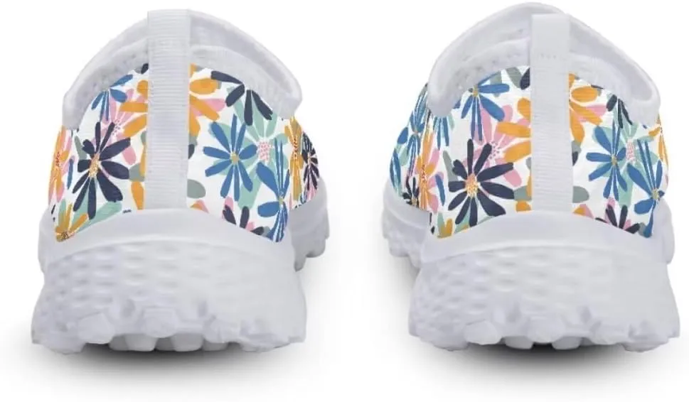 Pinupub Women Running Walking Shoes Colorful Print Soft Lightweight Practical No Tie Shoe Lace Fashion Sports Sneakers