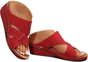 Platform Sandals Women Wide Width Open Toe Wedge Sandals for Women Comfortable Arch Support 2025 Summer Orthopedic Slippers