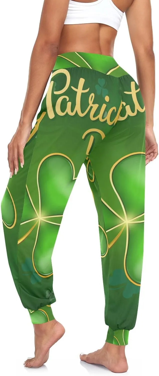 Poeticcity Women Thin Trousers Lounge Harem Sweatpants Yoga Leggings Dance Pants(S-2XL)