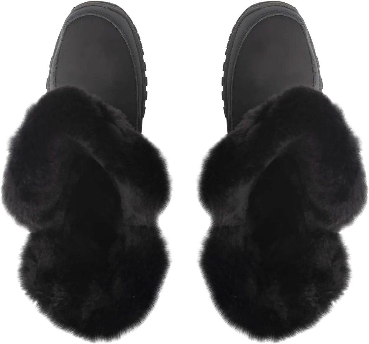 POLAR Womens Memory Foam Twin Zip Opening Pull On Nylon Waterproof Thick Faux Fur Lined Winter Rain Snow Boots