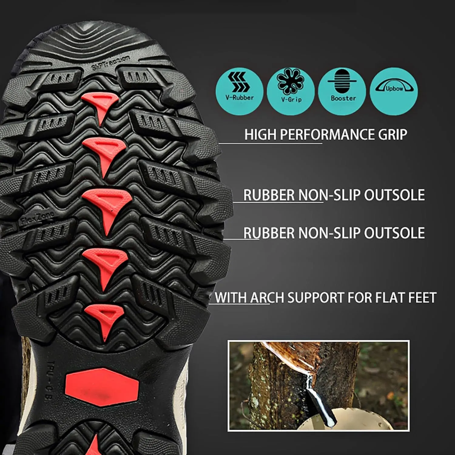 Portable Tied Orthopedic Hiking Quick-Drying Sneakers for Mens,Casual Jogging Walking Shoes with Arch Support for Flat Feet,Outdoor Fashion Non- Slip Sneakers for Running,Driving