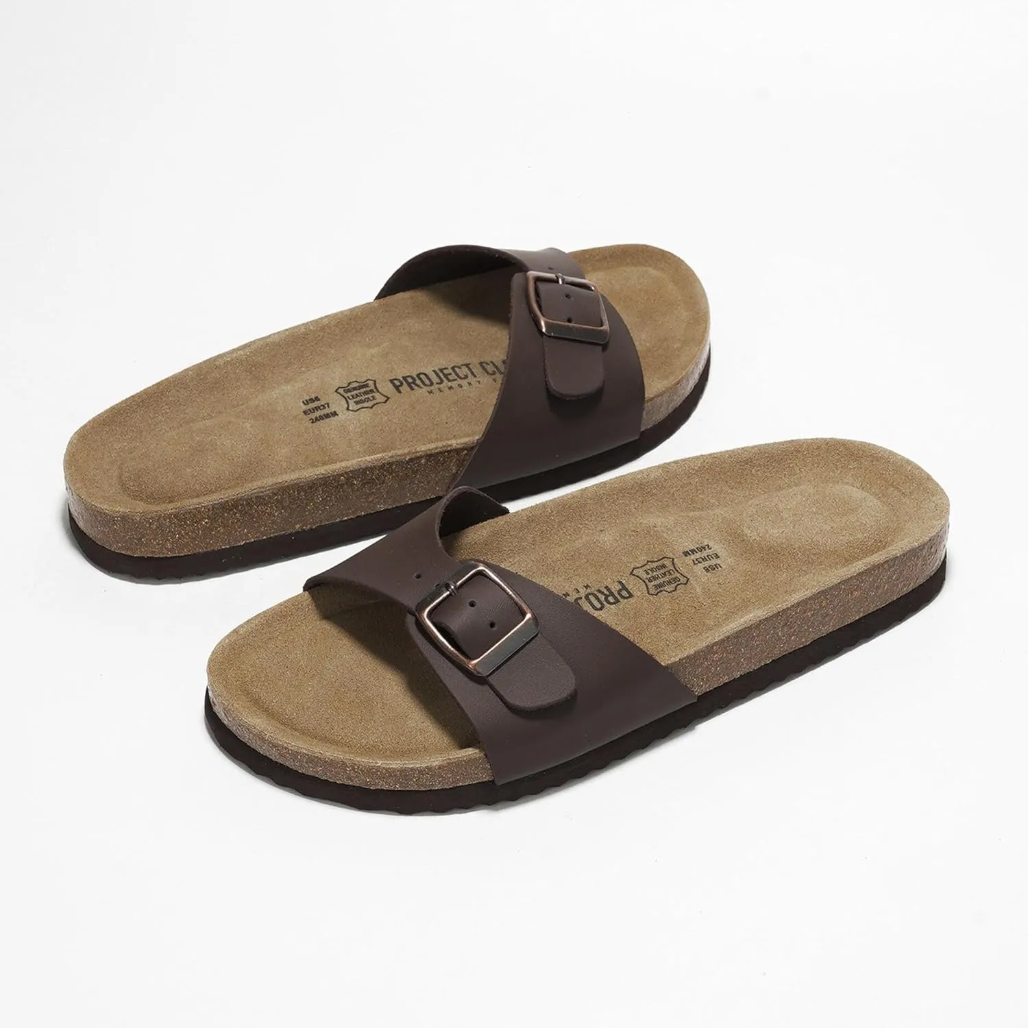 Project Cloud Genuine Leather Womens Sandals - Memory Foam Beach Essentials Womens Slippers - Perfect Summer Sandals for Women 2025 (Bahama)