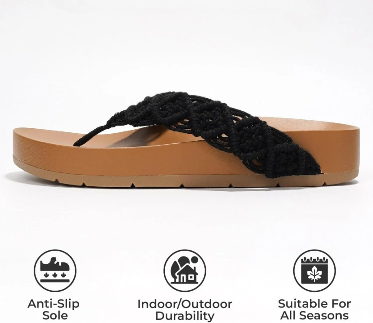 Project Cloud Womens Sandals – Comfortable Crochet Flip Flops for Women with Memory Foam Insole – Lightweight Fashion Sandals for Women 2025 – Womens Flip Flops for Summer (Hammock)