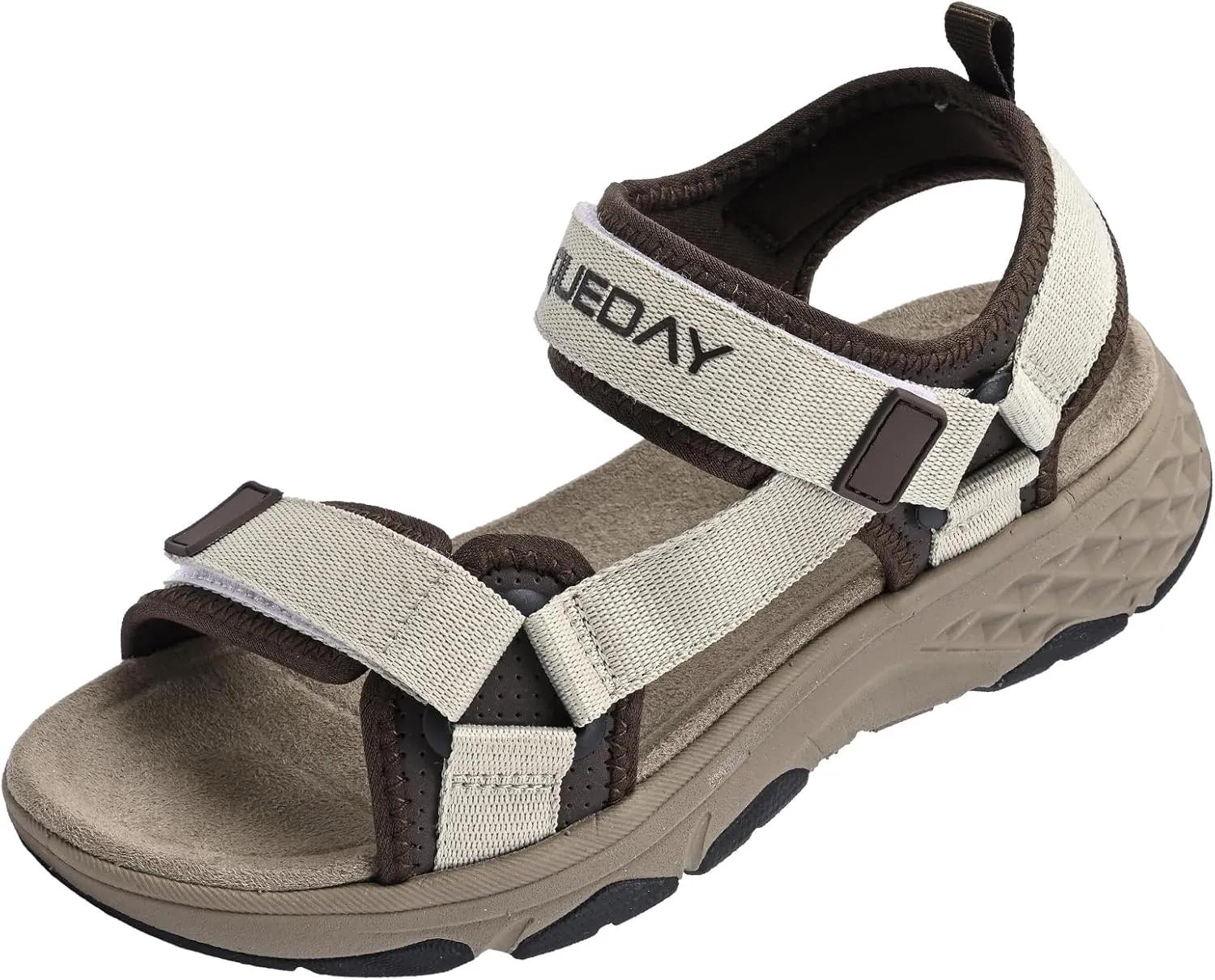 Queday Sport Sandals for Women Men Outdoor Hiking Sandals with Arch Support Comfortable Athletic Beach Sandals for Travel Walking Trekking Camping
