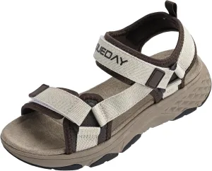 Queday Sport Sandals for Women Men Outdoor Hiking Sandals with Arch Support Comfortable Athletic Beach Sandals for Travel Walking Trekking Camping