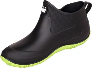 Rain Boots for Women Waterproof Garden Boots Unisex Rubber Ankle Boots Non-Slip Car Wash Footwear Work Booties for Camping, Lawn Care, Gardening