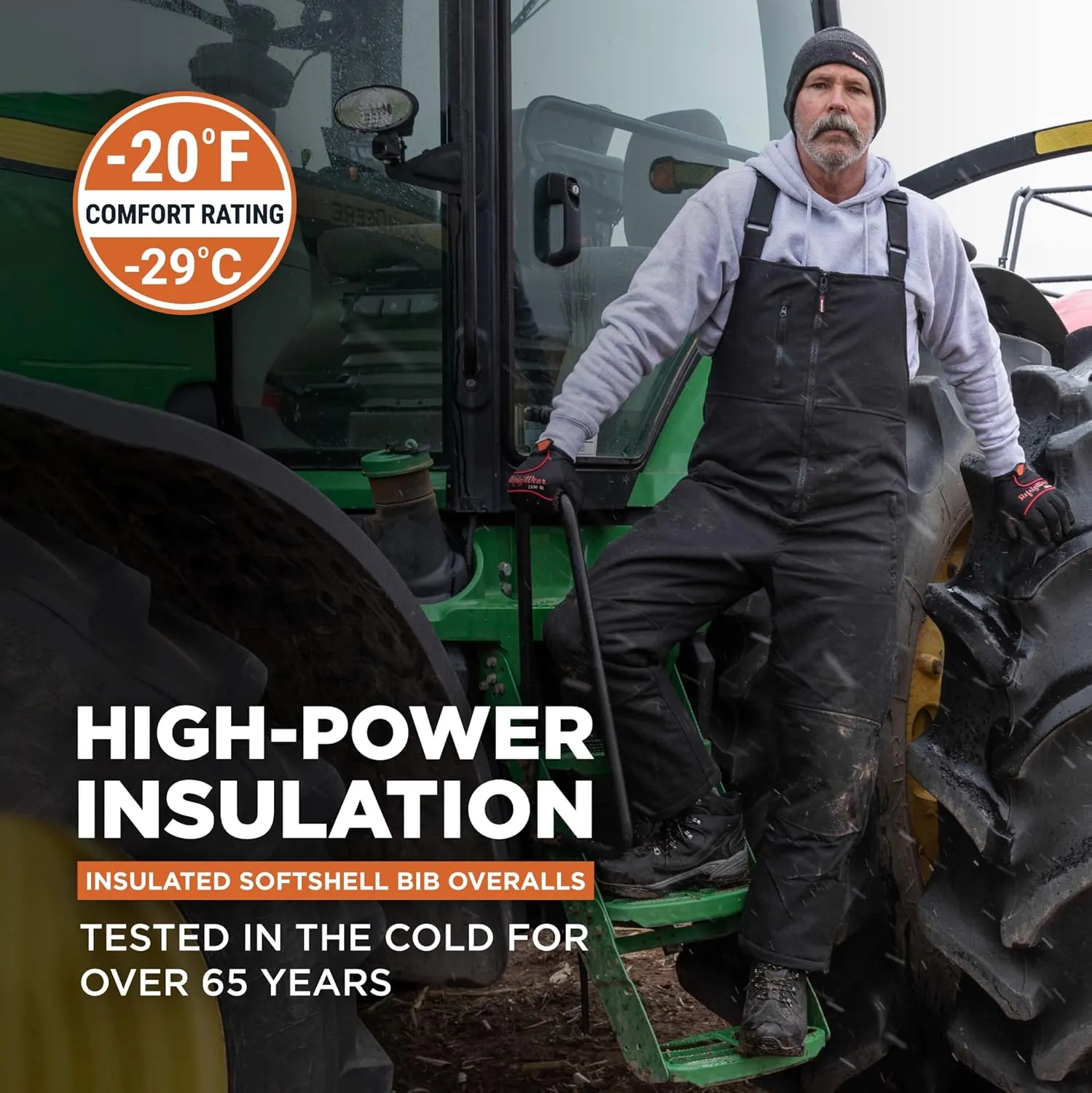 RefrigiWear Insulated Softshell High-Bib Overalls, -20°F Comfort Rating