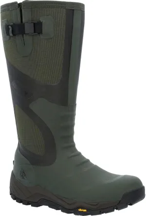 ROCKY Mens Xrb 1000G Insulated Waterproof Rubber Rain Casual Boots Knee High - Green