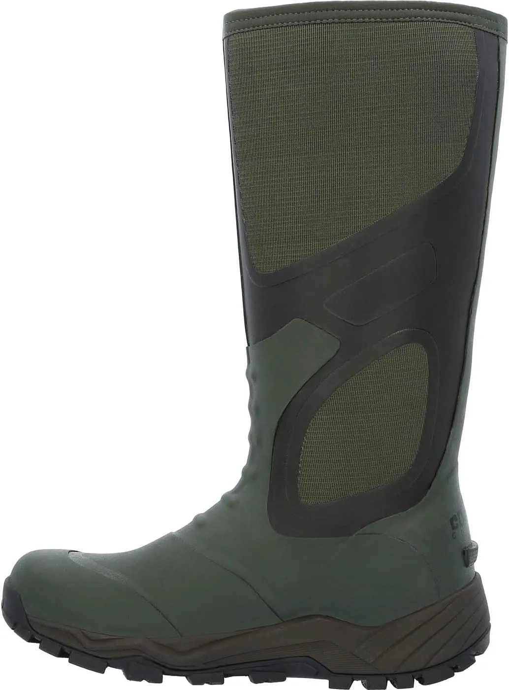 ROCKY Mens Xrb 1000G Insulated Waterproof Rubber Rain Casual Boots Knee High - Green
