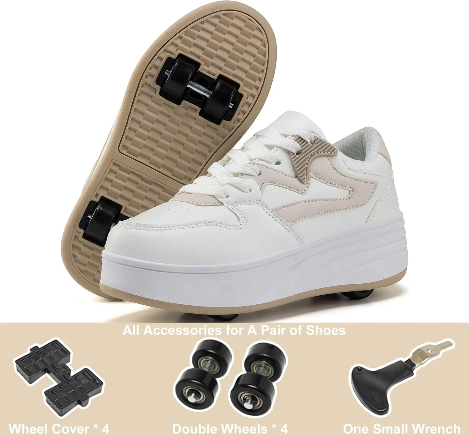 Roller Skate Shoes for Kids Boys Girls Sneakers with Detachable Wheels Sport Shoe
