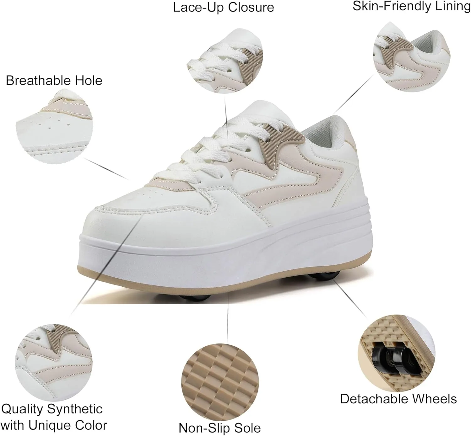 Roller Skate Shoes for Kids Boys Girls Sneakers with Detachable Wheels Sport Shoe