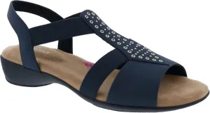 Ros Hommerson Miriam 67028 Women's Casual Sandal: Navy/Elastic 9.5 X-Wide (2E) Slip-On