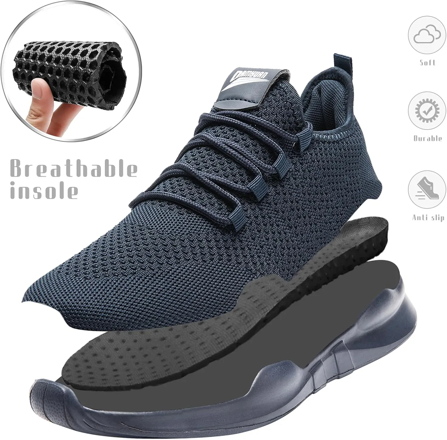 Running Shoes for Men Walking Tennis Fashion Sneakers Athletic Casual Workout Gym Breathable Lightweight Shoes