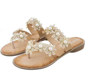 Sandals for Women Wide Width,Women's Comfy Flat Sandal Shoes Summer Beach Travel Fashion Slipper Flip Flops Shoes