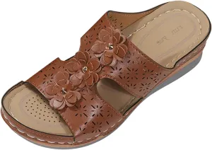 SBGMoSJ Diabetic Shoes for Women Most Comfortable Walking Sandals Men's Brown Dressy Sandals Women Best Flip Flops for Walking All Day Women Orthopedic Walking Shoes Slip On Tie Up Sandals