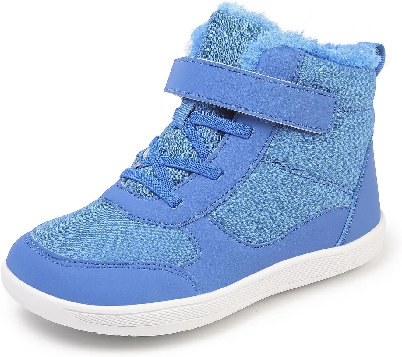 SECHRITE Toddler Kids Wide Barefoot Winter Boots High Top Girls Boys Warm Snow Boots Waterproof Non-Slip Minimalist Boots| Natural Growth
