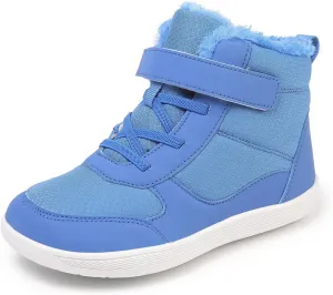 SECHRITE Toddler Kids Wide Barefoot Winter Boots High Top Girls Boys Warm Snow Boots Waterproof Non-Slip Minimalist Boots| Natural Growth