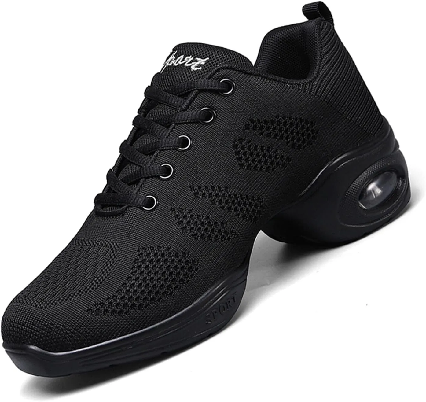SECHRITE Womens Mens Jazz Dance Sneakers Lace Up Split Sole Dance Shoes