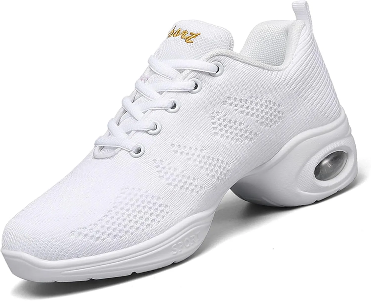 SECHRITE Womens Mens Jazz Dance Sneakers Lace Up Split Sole Dance Shoes