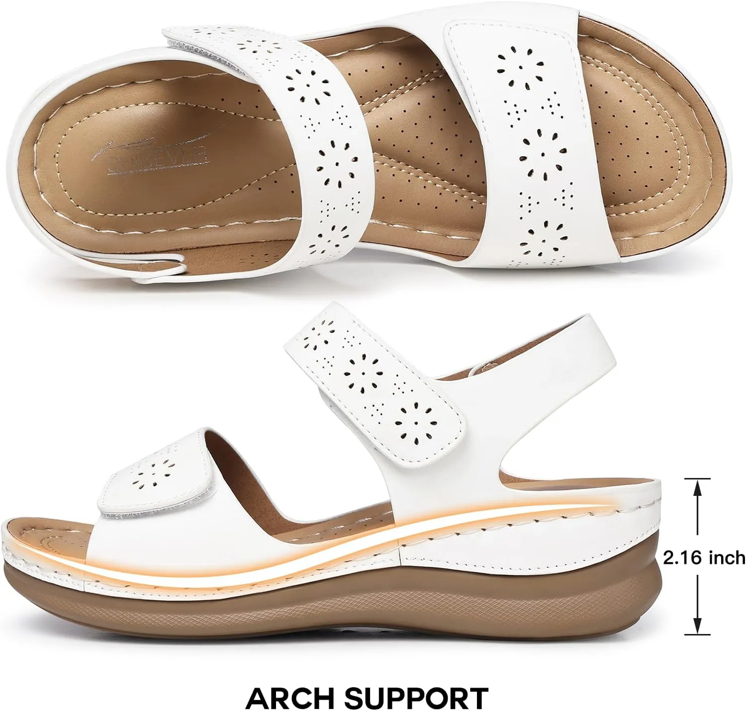 SHIBEVER Flat Sandals for Women Dressy: Comfortable Flats Sandals Women Open Toe Ankle Strap Walking Shoes Summer