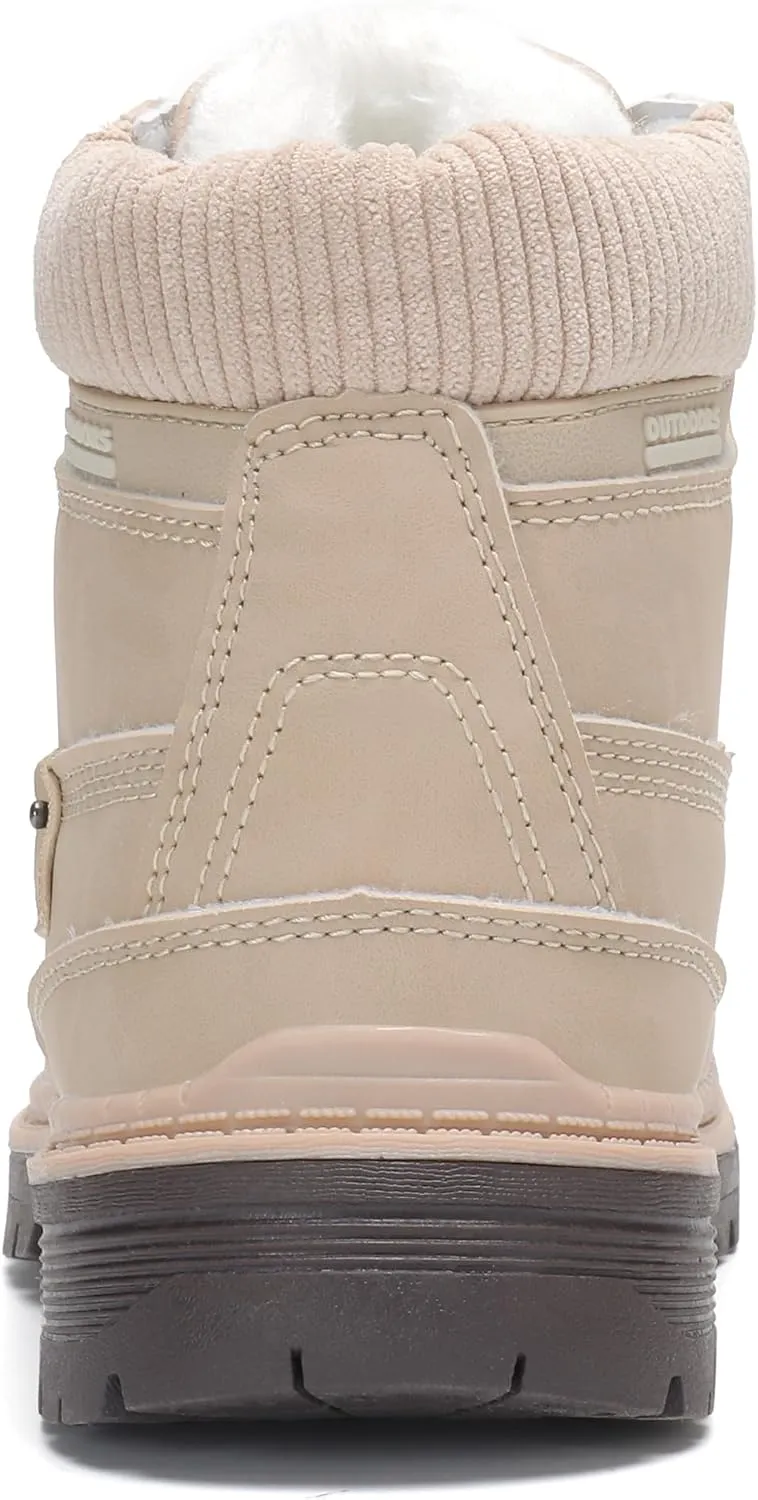 SKDOIUL Women Snow Boots Insulated Waterproof Outdoor Hiking Boots Leather