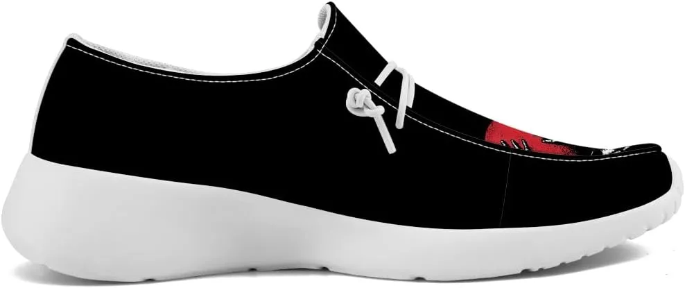 Skull Shoes for Men Loafers Black Slip-on Shoes Gifts for Men Women