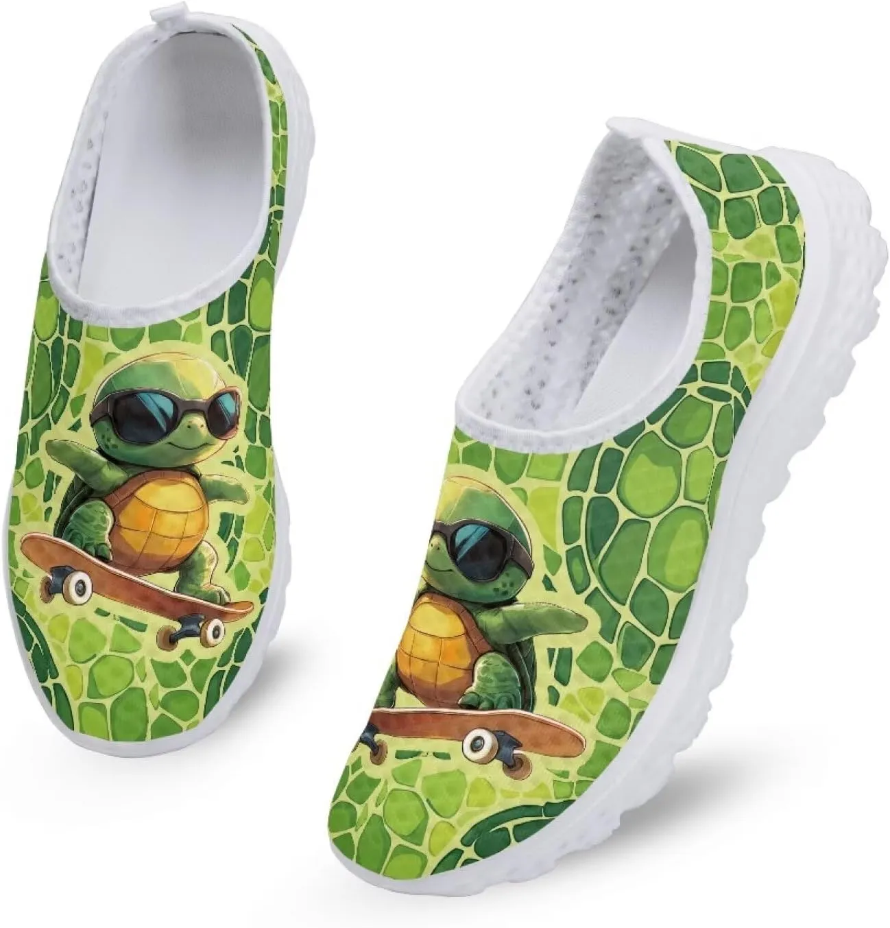 Slip On Walking Shoes for Womens Breathable Running Tennis Sneakers Comfort Anti-Slip Athletic Shoe for Travel Size 5.5-11.5 White Sole