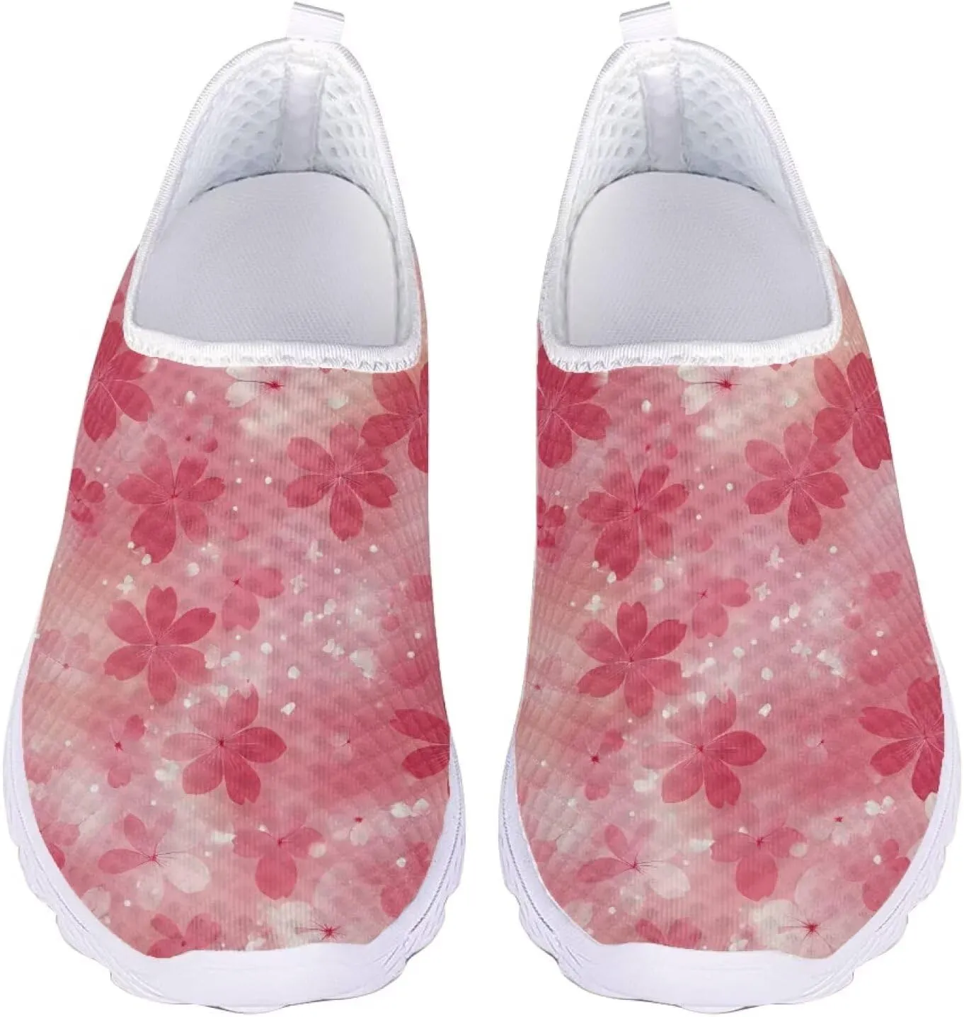 Slip On Walking Shoes for Womens Breathable Running Tennis Sneakers Comfort Anti-Slip Athletic Shoe for Travel Size 5.5-11.5 White Sole