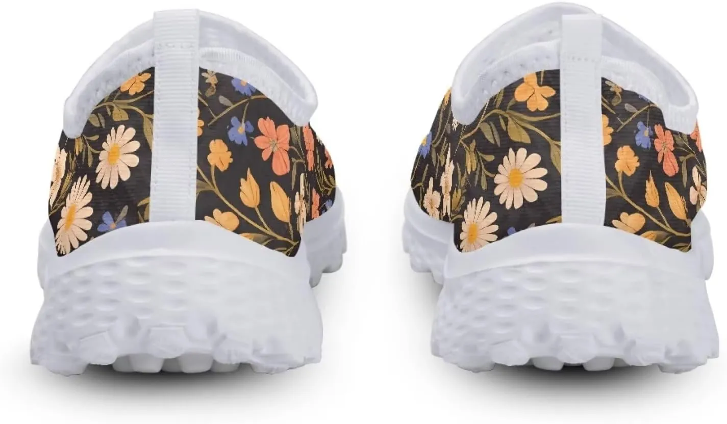 Slip On Walking Shoes for Womens Breathable Running Tennis Sneakers Comfort Anti-Slip Athletic Shoe for Travel Size 5.5-11.5 White Sole