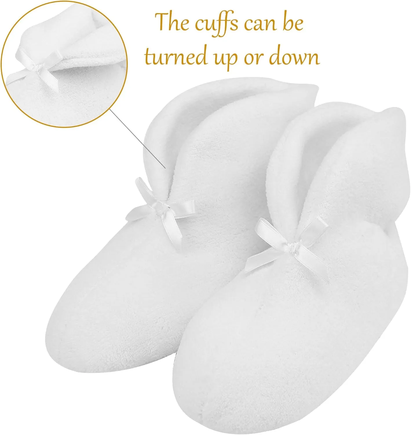 Slipper Boots for Women Non-Slip Warm Plush Lining House Shoes Coral Velvet Indoor Winter Bootie Slippers